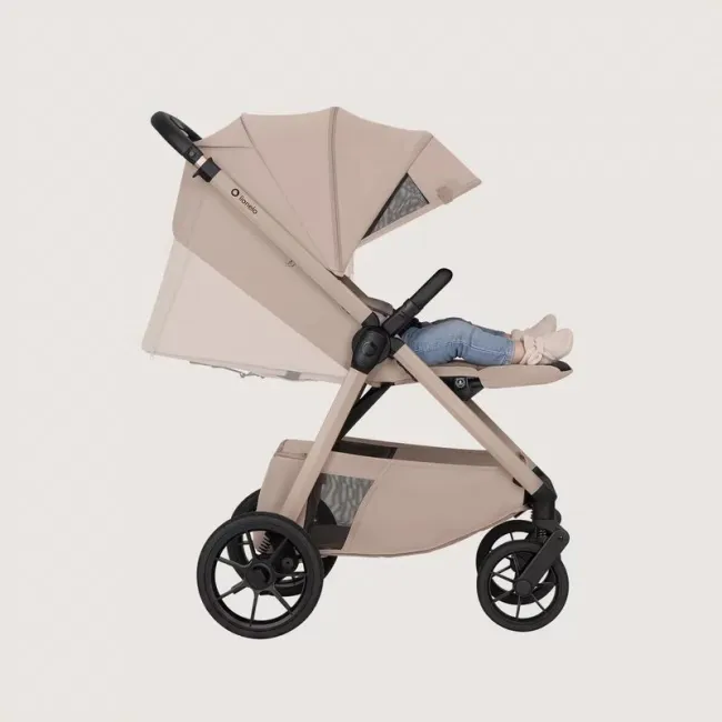 Carucior sport, Lionelo, Bett, Compact, Pliere rapida cu o mana, Copertina impermeabila UPF50+, Cu organizator ThermBag si accesorii, 6-48 luni, Sustine 22 kg, Bej Sand BYNLO-BETT_BEIGE_SAND