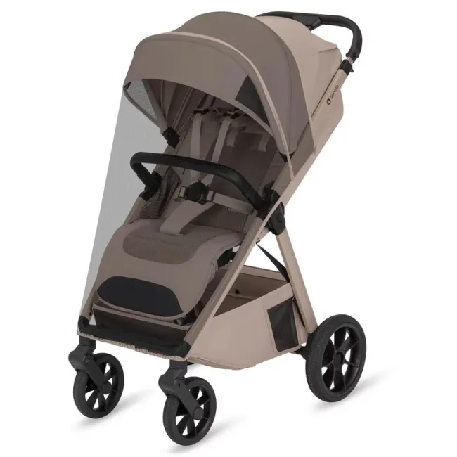 Carucior sport, Lionelo, Bett, Compact, Pliere rapida cu o mana, Copertina impermeabila UPF50+, Cu organizator ThermBag si accesorii, 6-48 luni, Sustine 22 kg, Bej Sand BYNLO-BETT_BEIGE_SAND