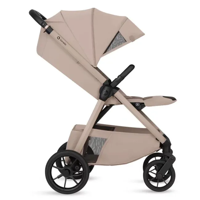 Carucior sport, Lionelo, Bett, Compact, Pliere rapida cu o mana, Copertina impermeabila UPF50+, Cu organizator ThermBag si accesorii, 6-48 luni, Sustine 22 kg, Bej Sand BYNLO-BETT_BEIGE_SAND