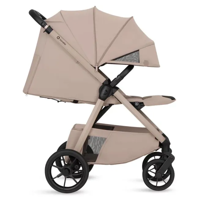 Carucior sport, Lionelo, Bett, Compact, Pliere rapida cu o mana, Copertina impermeabila UPF50+, Cu organizator ThermBag si accesorii, 6-48 luni, Sustine 22 kg, Bej Sand BYNLO-BETT_BEIGE_SAND