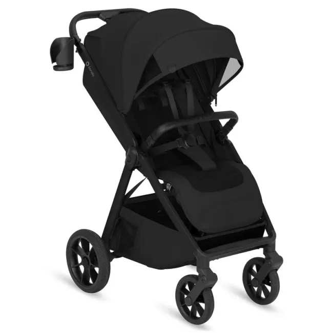 Carucior sport, Lionelo, Bett, Compact, Pliere rapida cu o mana, Copertina impermeabila UPF50+, Cu organizator ThermBag si accesorii, 6-48 luni, Sustine 22 kg, Black Onyx BYNLO-BETT_BLACK_ONYX