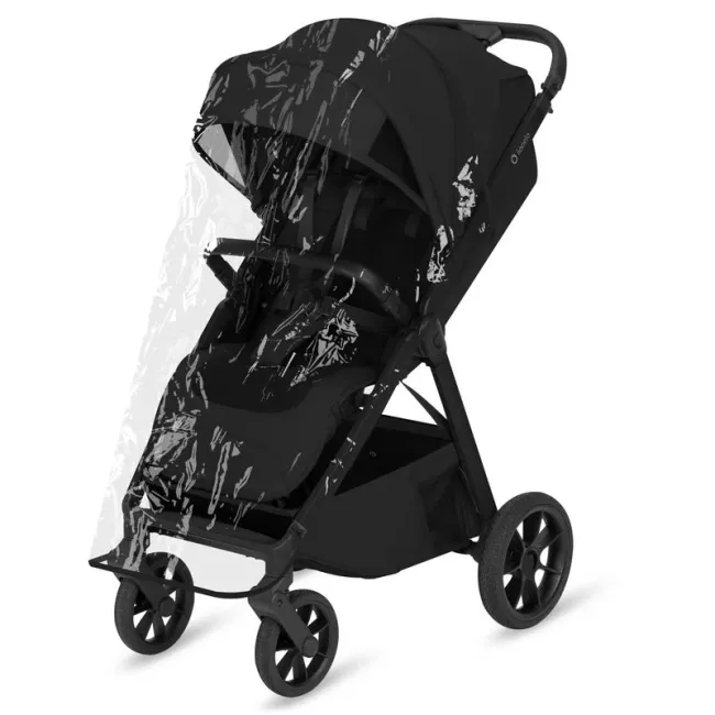 Carucior sport, Lionelo, Bett, Compact, Pliere rapida cu o mana, Copertina impermeabila UPF50+, Cu organizator ThermBag si accesorii, 6-48 luni, Sustine 22 kg, Black Onyx BYNLO-BETT_BLACK_ONYX