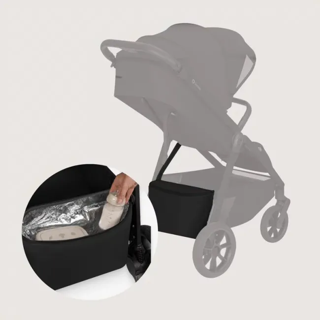 Carucior sport, Lionelo, Bett, Compact, Pliere rapida cu o mana, Copertina impermeabila UPF50+, Cu organizator ThermBag si accesorii, 6-48 luni, Sustine 22 kg, Black Onyx BYNLO-BETT_BLACK_ONYX