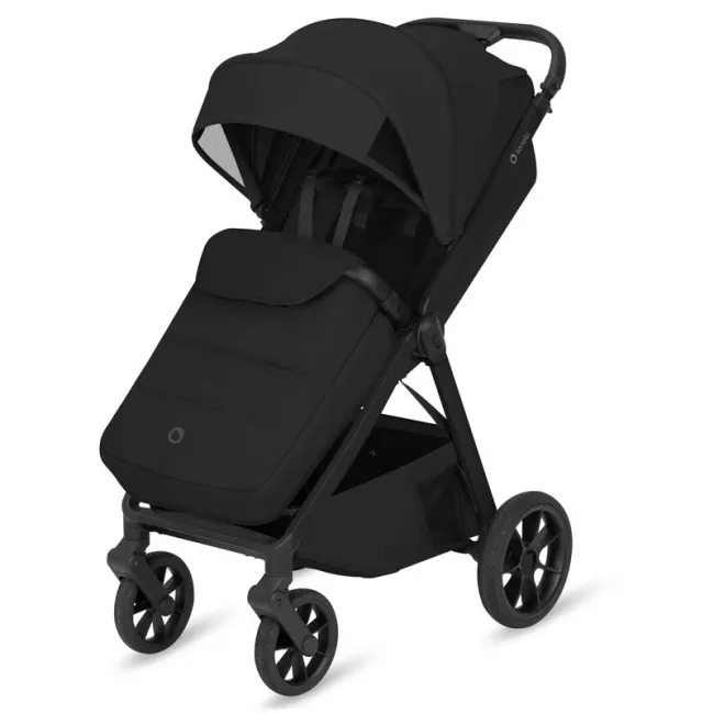 Carucior sport, Lionelo, Bett, Compact, Pliere rapida cu o mana, Copertina impermeabila UPF50+, Cu organizator ThermBag si accesorii, 6-48 luni, Sustine 22 kg, Black Onyx BYNLO-BETT_BLACK_ONYX