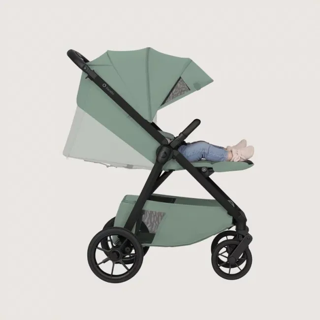Carucior sport, Lionelo, Bett, Compact, Pliere rapida cu o mana, Copertina impermeabila UPF50+, Cu organizator ThermBag si accesorii, 6-48 luni, Sustine 22 kg, Green Sage BYNLO-BETT_GREEN_SAGE