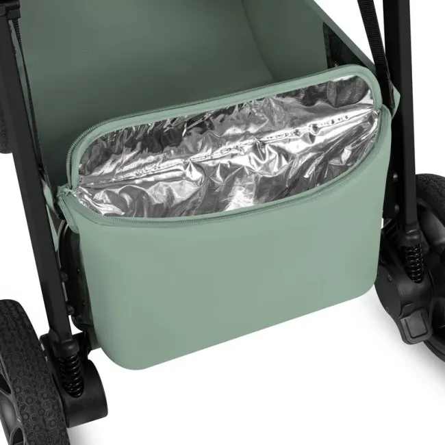 Carucior sport, Lionelo, Bett, Compact, Pliere rapida cu o mana, Copertina impermeabila UPF50+, Cu organizator ThermBag si accesorii, 6-48 luni, Sustine 22 kg, Green Sage BYNLO-BETT_GREEN_SAGE