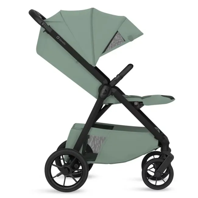 Carucior sport, Lionelo, Bett, Compact, Pliere rapida cu o mana, Copertina impermeabila UPF50+, Cu organizator ThermBag si accesorii, 6-48 luni, Sustine 22 kg, Green Sage BYNLO-BETT_GREEN_SAGE