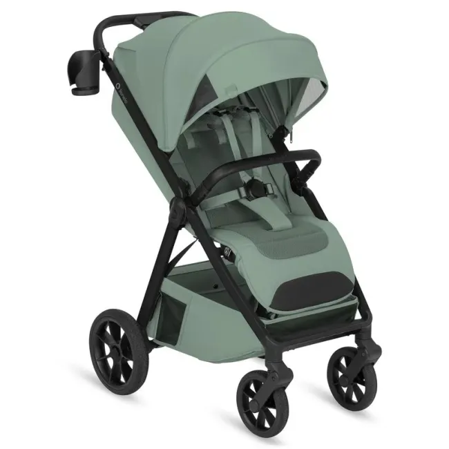 Carucior sport, Lionelo, Bett, Compact, Pliere rapida cu o mana, Copertina impermeabila UPF50+, Cu organizator ThermBag si accesorii, 6-48 luni, Sustine 22 kg, Green Sage BYNLO-BETT_GREEN_SAGE