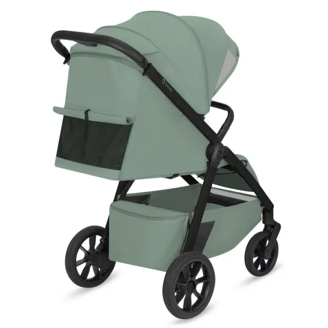 Carucior sport, Lionelo, Bett, Compact, Pliere rapida cu o mana, Copertina impermeabila UPF50+, Cu organizator ThermBag si accesorii, 6-48 luni, Sustine 22 kg, Green Sage BYNLO-BETT_GREEN_SAGE