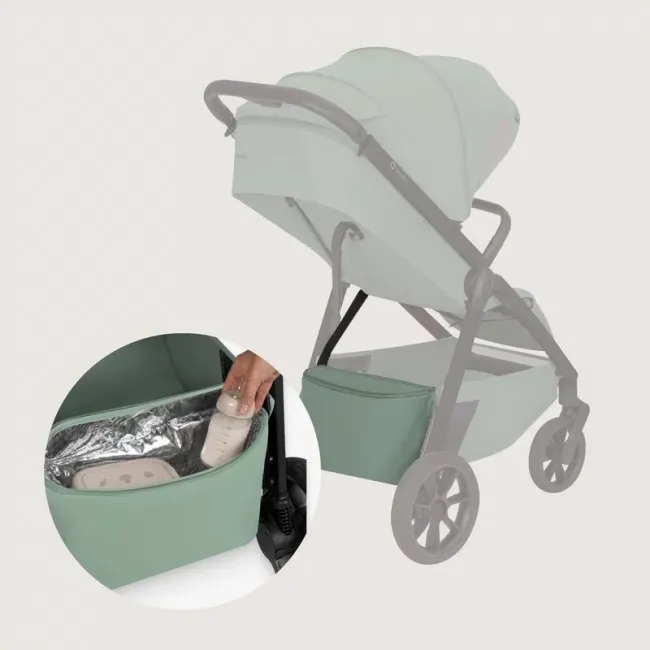 Carucior sport, Lionelo, Bett, Compact, Pliere rapida cu o mana, Copertina impermeabila UPF50+, Cu organizator ThermBag si accesorii, 6-48 luni, Sustine 22 kg, Green Sage BYNLO-BETT_GREEN_SAGE