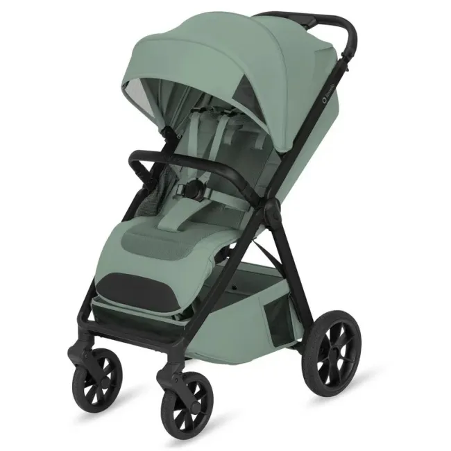 Carucior sport, Lionelo, Bett, Compact, Pliere rapida cu o mana, Copertina impermeabila UPF50+, Cu organizator ThermBag si accesorii, 6-48 luni, Sustine 22 kg, Green Sage BYNLO-BETT_GREEN_SAGE