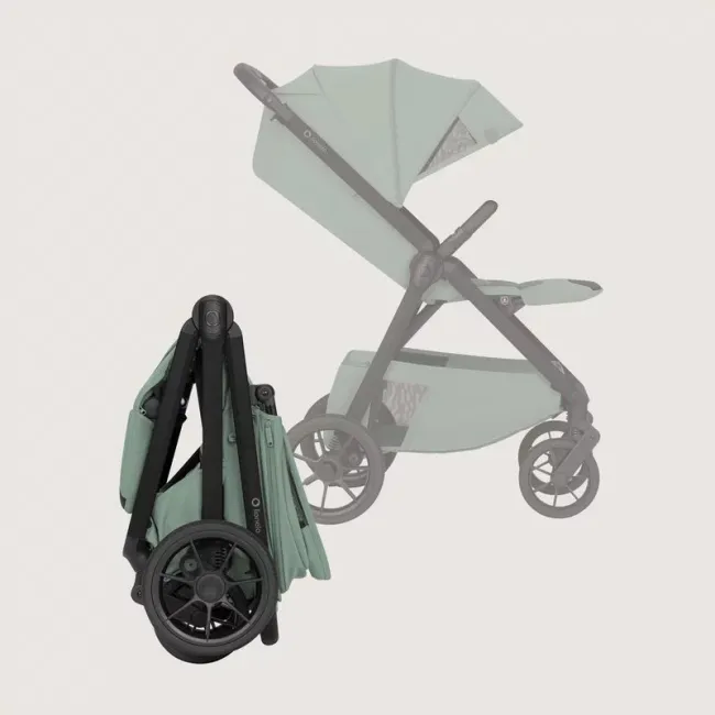 Carucior sport, Lionelo, Bett, Compact, Pliere rapida cu o mana, Copertina impermeabila UPF50+, Cu organizator ThermBag si accesorii, 6-48 luni, Sustine 22 kg, Green Sage BYNLO-BETT_GREEN_SAGE