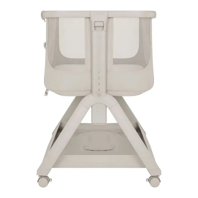 Patut co-sleeper, Lionelo, Evo Luna, 2 in 1, Cu laterala culisanta, Cu setare unghiulara, Cu roti, Reglabil in 6 pozitii pe inaltime, Bej BYNLO-LUNA_EVO_BEIGE_SAND