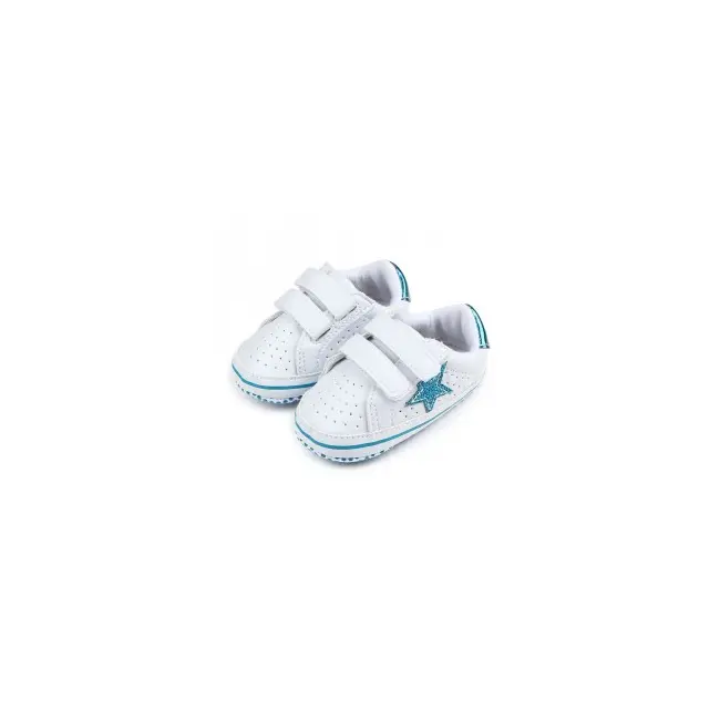 Adidasi albi - Steluta albastra (Marime Disponibila: 6-9 luni) - MDD0664-2-p11.6-9 luni