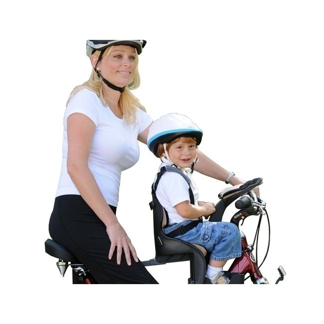 Scaun bicicleta copii Deluxe, Pozitie montare Centru, 15 Kg  WeeRide WR03 BBJWR03_Negru/Maro