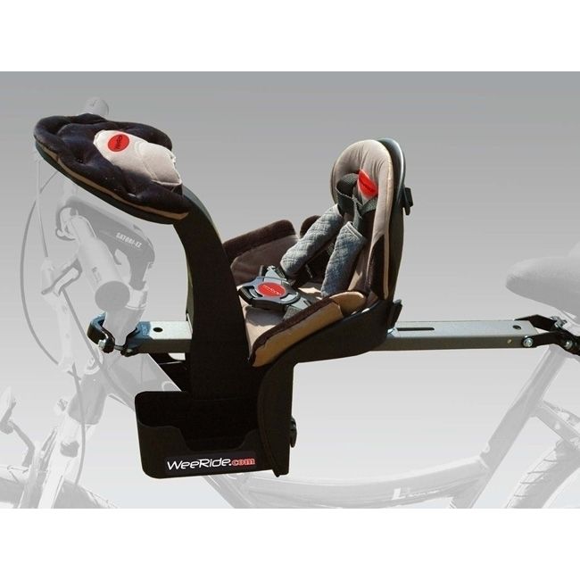 Scaun bicicleta copii Deluxe, Pozitie montare Centru, 15 Kg  WeeRide WR03 BBJWR03_Negru/Maro