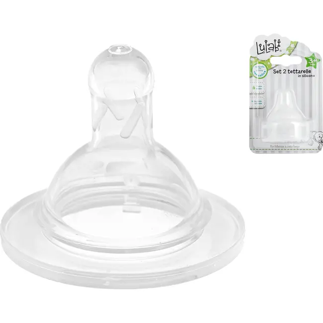 Set tetine de silicon cu flux mediu Lulabi 8090102 BBJ8090102_Transparent