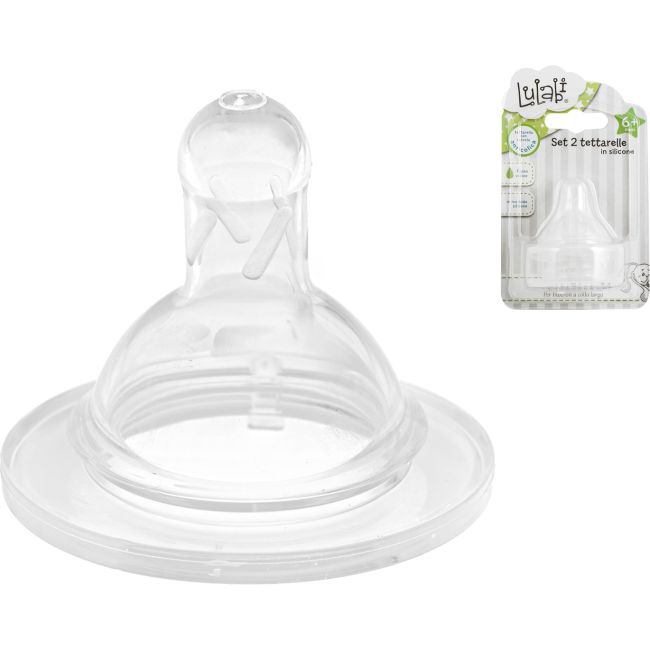 Set tetine de silicon cu flux rapid Lulabi 8090103 BBJ8090103_Transparent