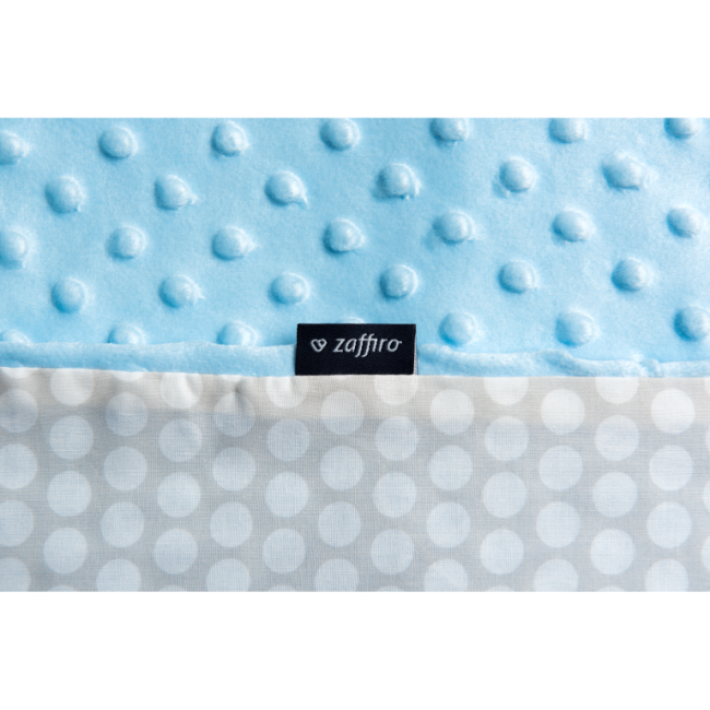 Paturica bebelusi Minky 75x100 Womar Zaffiro AN-MK-01 BBJAN-MK-01_Albastru Deschis/Gri/Alb