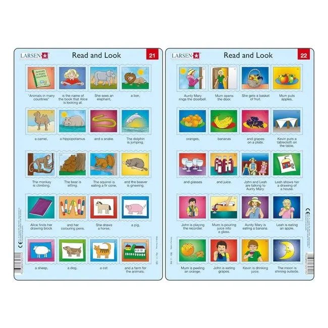 Set 10 Puzzle-uri Read and Look 21 -30 (EN), 10 piese Larsen LRRA11 BBJLRRA11_Initiala