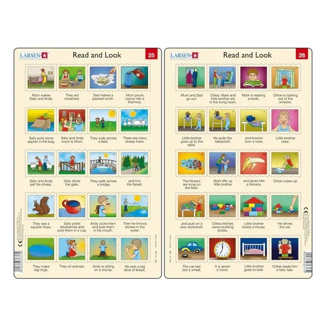 Set 10 Puzzle-uri Read and Look 21 -30 (EN), 10 piese Larsen LRRA11 BBJLRRA11_Initiala