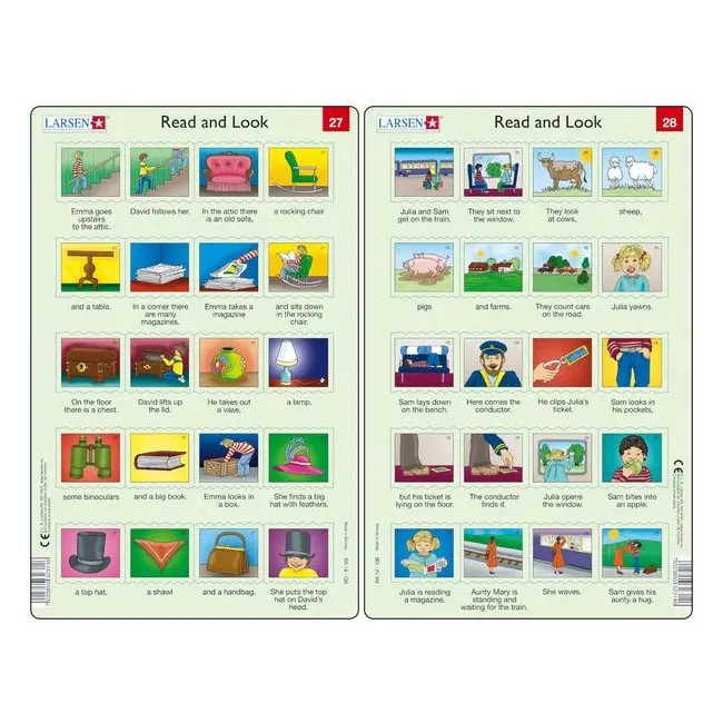 Set 10 Puzzle-uri Read and Look 21 -30 (EN), 10 piese Larsen LRRA11 BBJLRRA11_Initiala