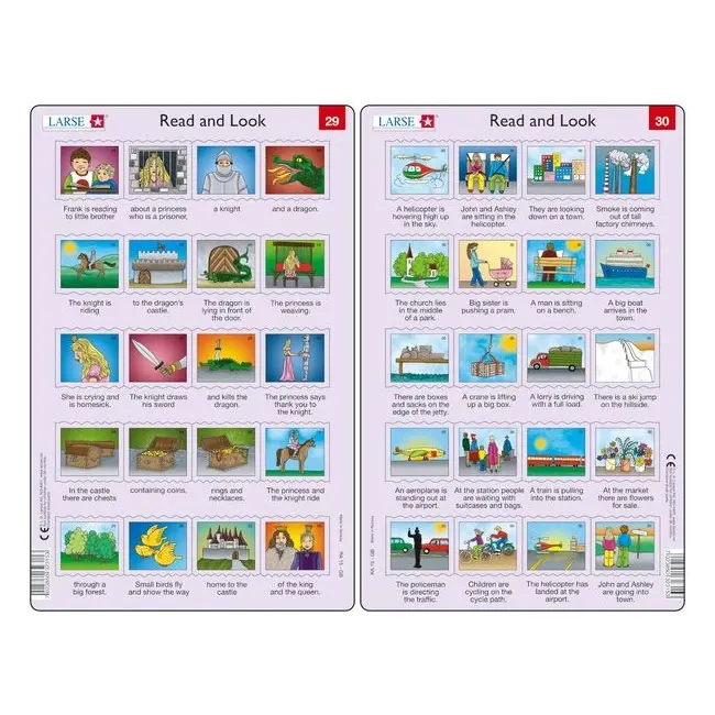 Set 10 Puzzle-uri Read and Look 21 -30 (EN), 10 piese Larsen LRRA11 BBJLRRA11_Initiala