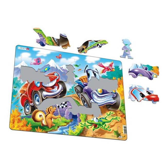 Puzzle Masini, 22 Piese Larsen LRUS11 BBJLRUS11_Initiala