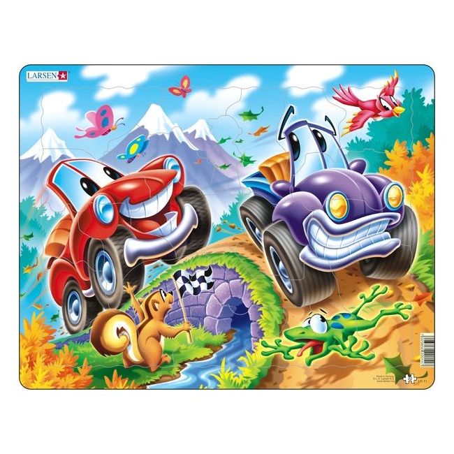Puzzle Masini, 22 Piese Larsen LRUS11 BBJLRUS11_Initiala