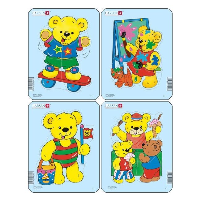 Set 4 Puzzle-uri Ursuleti, 5 piese Larsen LRY1 - BBJLRY1_Initiala