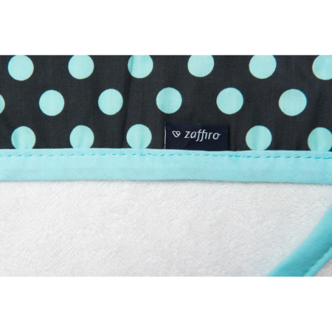 Prosop de baie cu broderie Girafa 80x80 Womar Zaffiro AN-ZG-80 BBJAN-ZG-80_Alb/Turcoaz/Gri Inchis