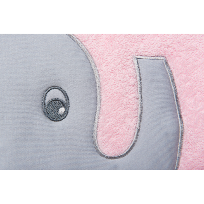 Prosop de baie cu broderie Elefant 80x80 Womar Zaffiro AN-ZE-80 BBJAN-ZE-80_Roz/Gri
