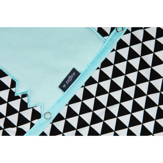 Paturica multifunctionala cu broderie Crocodil Womar Zaffiro AN-OWZF-04CR BBJAN-OWZF-04CR_Turcoaz/Alb/Negru