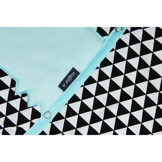 Paturica multifunctionala cu broderie Crocodil Womar Zaffiro AN-OWZF-04CR BBJAN-OWZF-04CR_Turcoaz/Alb/Negru