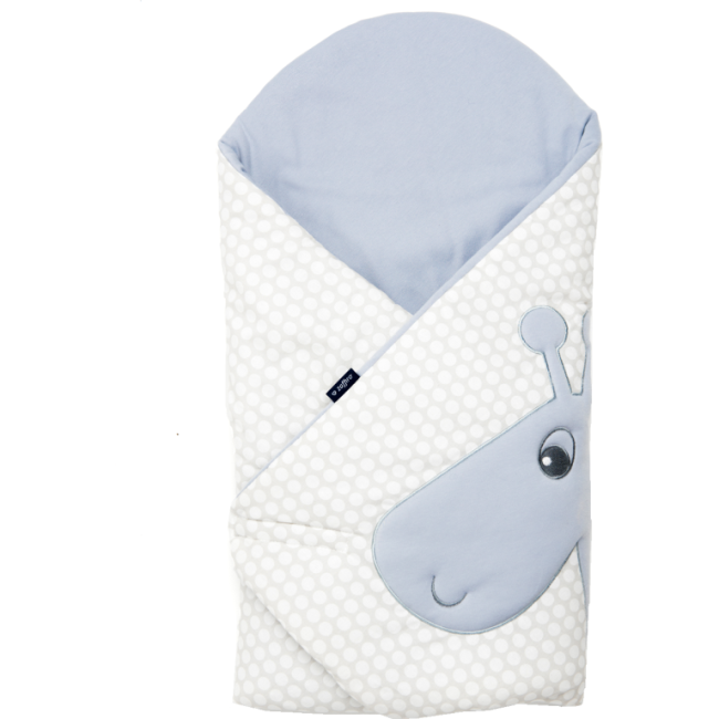 Paturica de infasat multifunctionala cu broderie Girafa Womar Zaffiro AN-BWZF-05GR BBJAN-BWZF-05GR_Gri/Alb