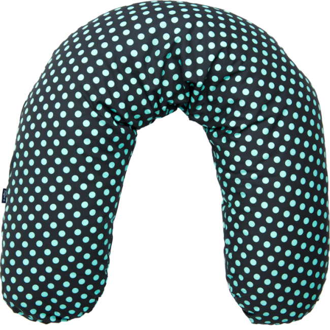 Perna pentru gravide si alaptat COMFORT EXCLUSIVE 170 cm cu poliester Womar Zaffiro AN-PKE-17 BBJAN-PKE-17_Gri Inchis/Turcoaz
