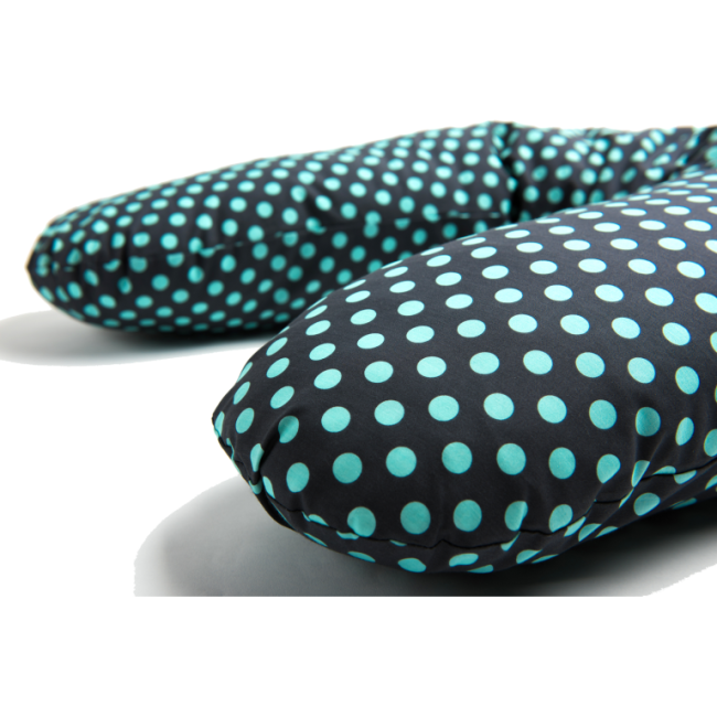 Perna pentru gravide si alaptat COMFORT EXCLUSIVE 170 cm cu poliester Womar Zaffiro AN-PKE-17 BBJAN-PKE-17_Gri Inchis/Turcoaz