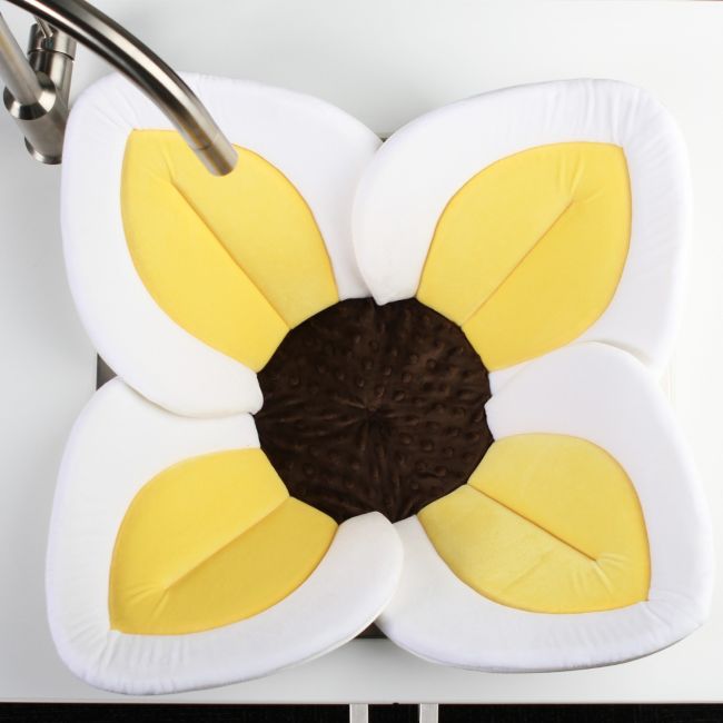 Cadita de plus si salteluta de joaca Lotus BloomingBath BB105L BBJBB105L_Alb/Galben/Maro