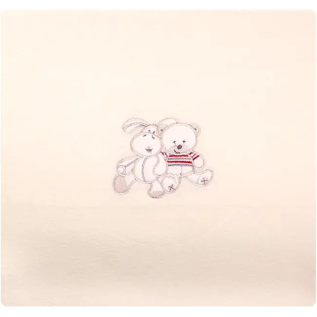 Paturica bebelusi cu Broderie Polar Fleece 90 x 80 cm Womar Zaffiro PT-PF-01 BBJPT-PF-01_Bej