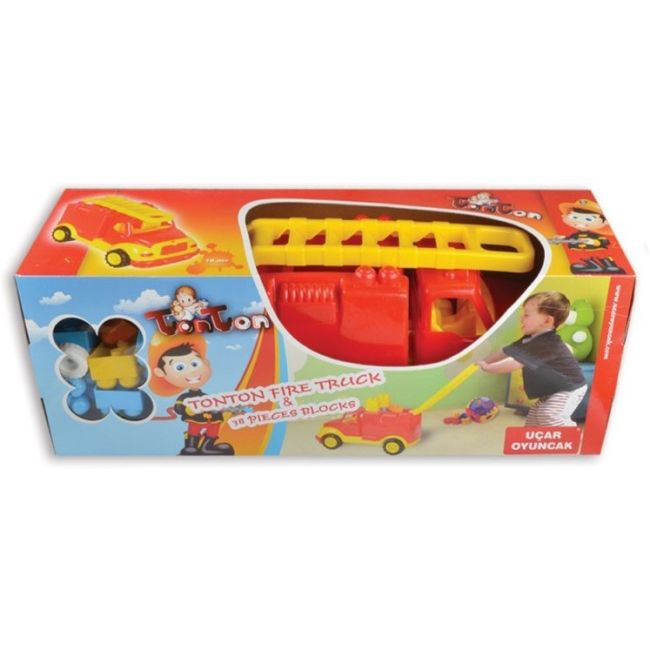 Masina pompieri 43 cm cu 38 piese constructie, in cutie Ucar Toys UC85 BBJUC85_Initiala