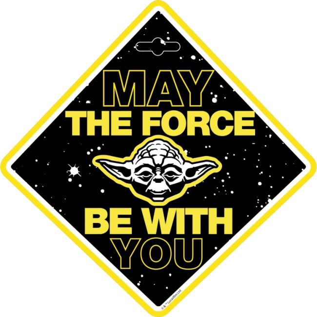 Semn de avertizare Baby on Board Star Wars Yoda Seven SV9623 BBJSV9623_Initiala