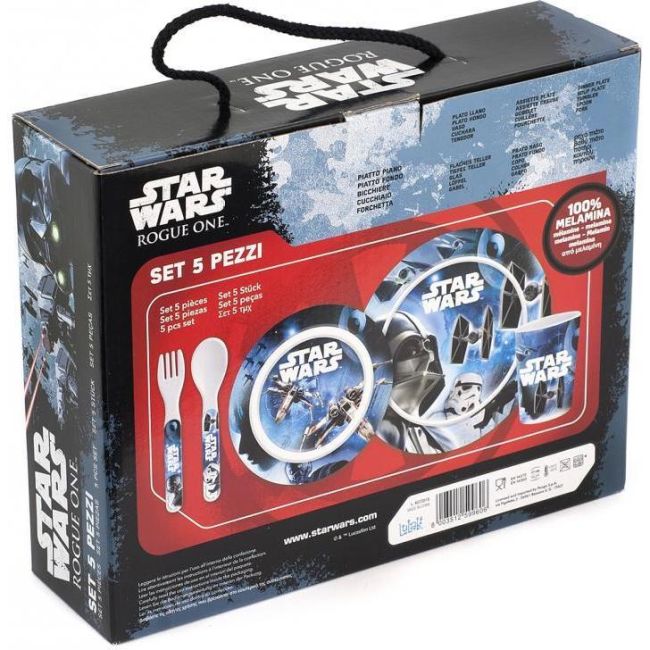 Set pentru masa melamina 5 piese Star Wars Rogue One Lulabi 8330500 BBJ8330500_Initiala