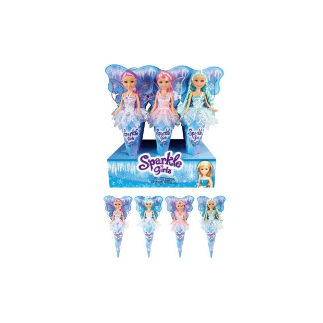 24008 - SPARKLE GIRLZ WINTER FAIRIES IN CONE, 4 ASST - FELYX TOYS - NCR13374921