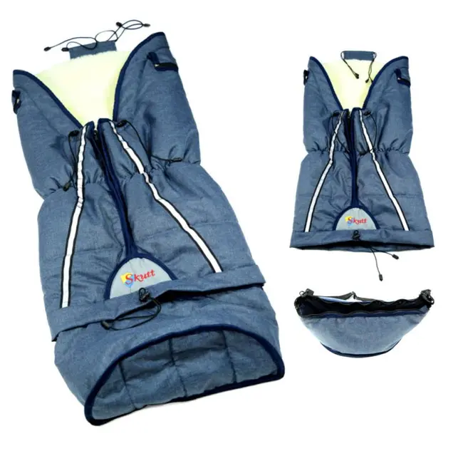 Sac de iarna Skutt LUX 3 in 1 lana 100x45 cm Navy - SKU-SI3L.navy