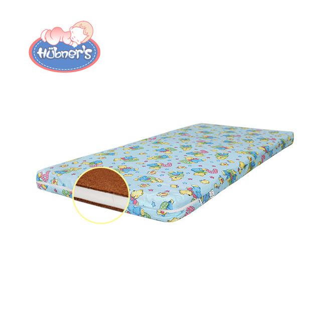 Saltea pentru copii hubners cocos burete cocos 120x60x6 cm hubshcbc1206