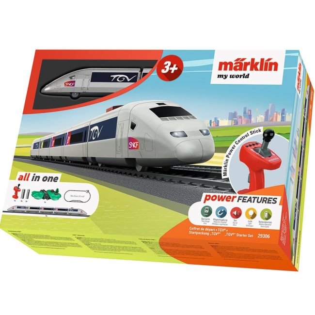 Tren de calatori cu telecomanda si accesorii TGV Starter Set BBX029306