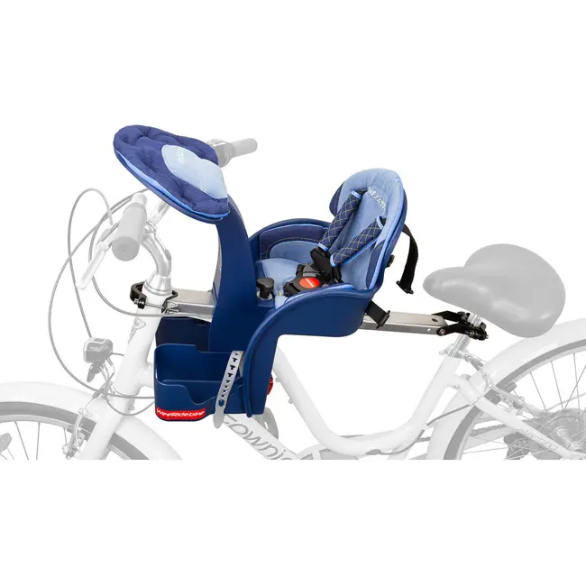 Scaun bicicleta copii SafeFront Deluxe,  Pozitie montare Centru, 15 Kg WeeRide WR10 BBJWR10_Denim