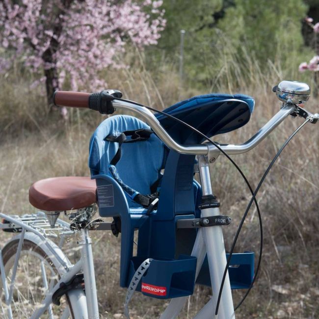 Scaun bicicleta copii SafeFront Deluxe,  Pozitie montare Centru, 15 Kg WeeRide WR10 BBJWR10_Denim