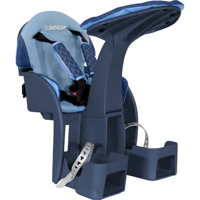 Scaun bicicleta copii SafeFront Deluxe,  Pozitie montare Centru, 15 Kg WeeRide WR10 BBJWR10_Denim