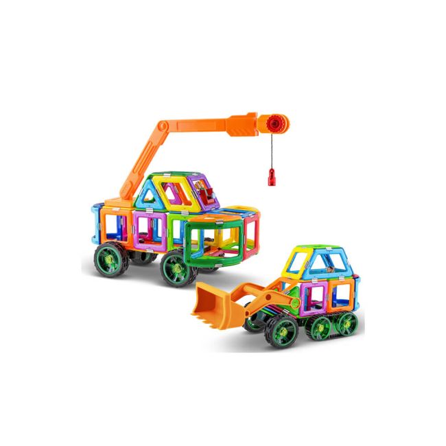 Magspace 81 Piese - Land Vehicles - Joc Magnetic Educativ de Constructie 3D - MMTMT - MS 1993